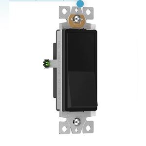 Enerlites Black Rocker Single Pole Switches NEW in box, set of 8!